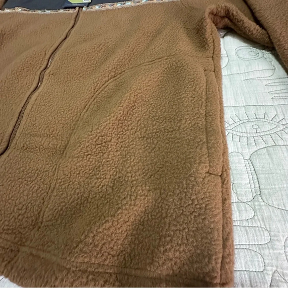 NWT Prana Hurricane Full Zip Fleece Jacket Sepia Brown - Picture 6 of 10